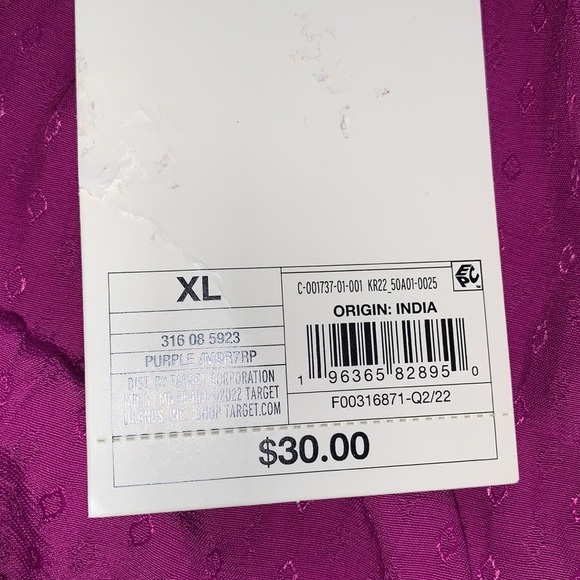 (XL)- Knox Rose Women's Balloon Long Sleeve Ruffle Top Purple - Picture 7 of 10